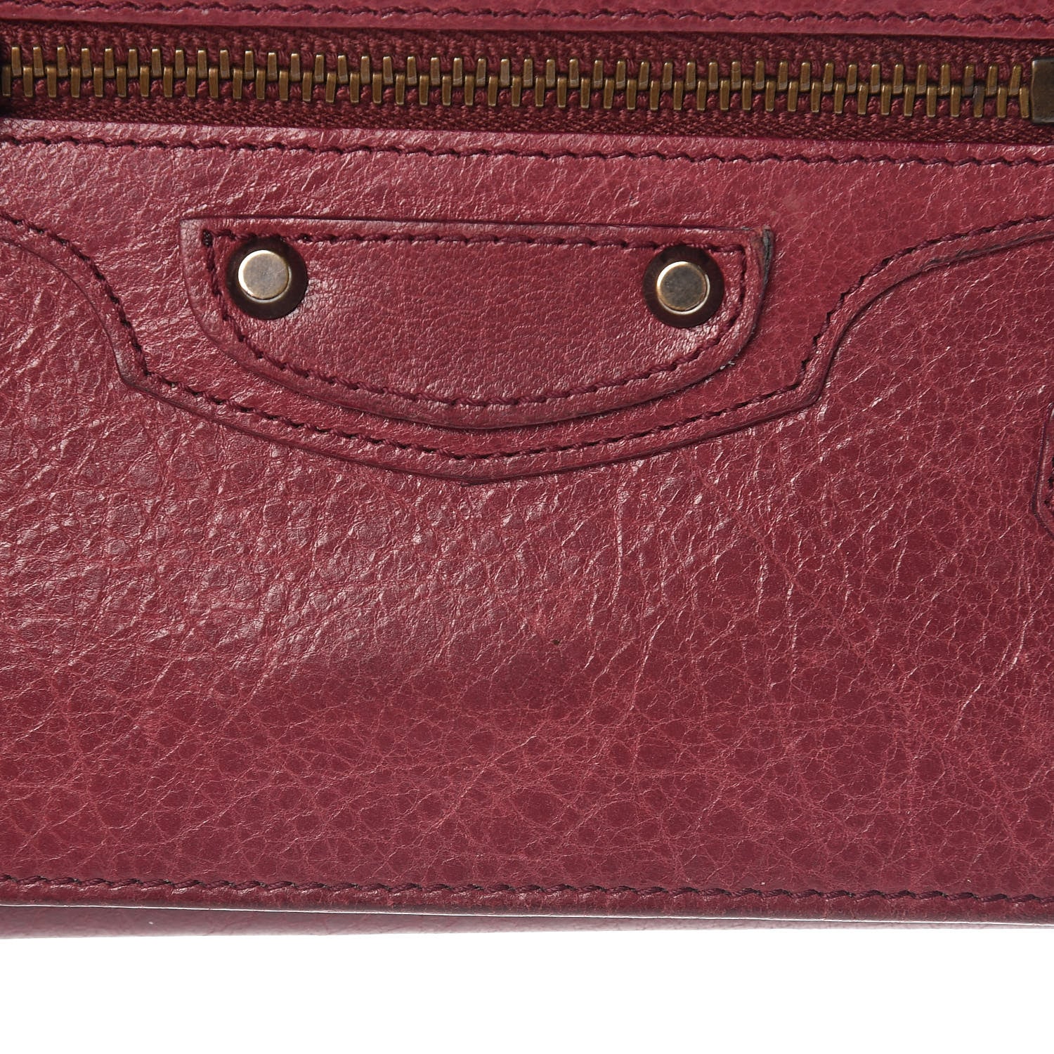 Balenciaga Agneau Classic Hardware Money Wallet Cassis 8 of 10