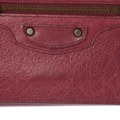 Balenciaga Agneau Classic Hardware Money Wallet Cassis 8 of 10
