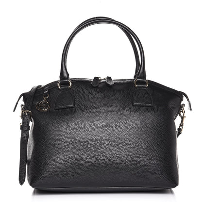 Gucci Dollar Calfskin GG Charm Dome Satchel Black 1 of 8