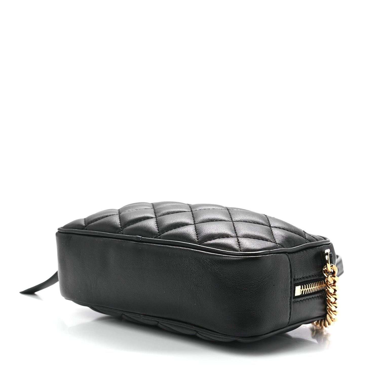 Nappa Quilted Medusa Camera Bag Black