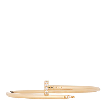 Cartier 18K Yellow Gold Diamond Juste Un Clou Bracelet 20 1 of 4