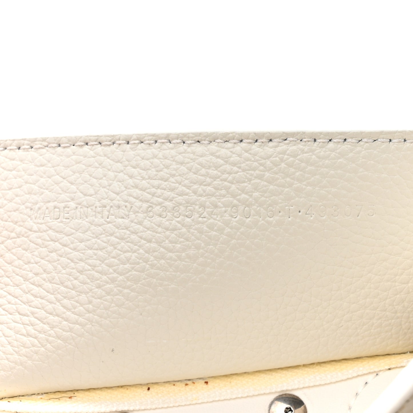 Grained Calfskin Neo Classic Silver Hardware Mini City White