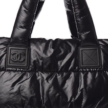 Chanel Nylon Quilted Medium Coco Cocoon Reversible Tote Black 11 of 11