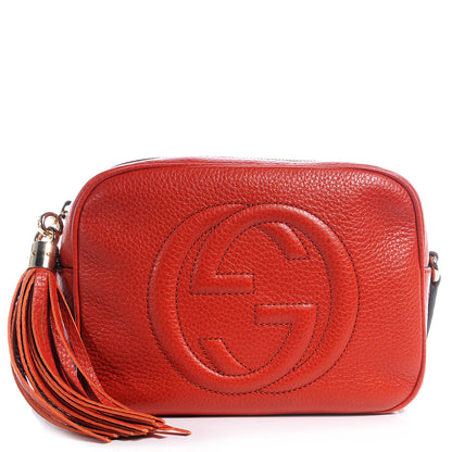 Gucci Pebbled Calfskin Small Soho Disco Bag Sun Orange 1 of 8