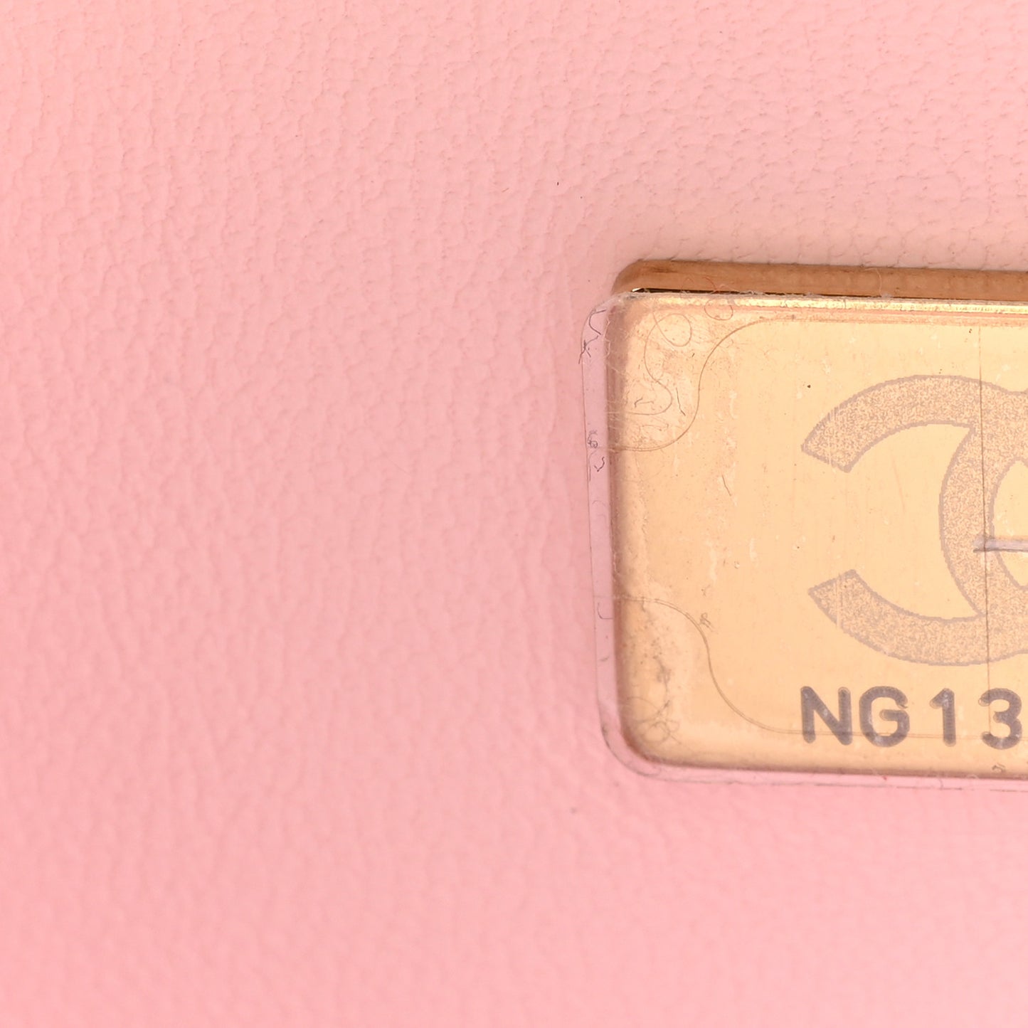 Lambskin Quilted Mini Square Flap Light Pink
