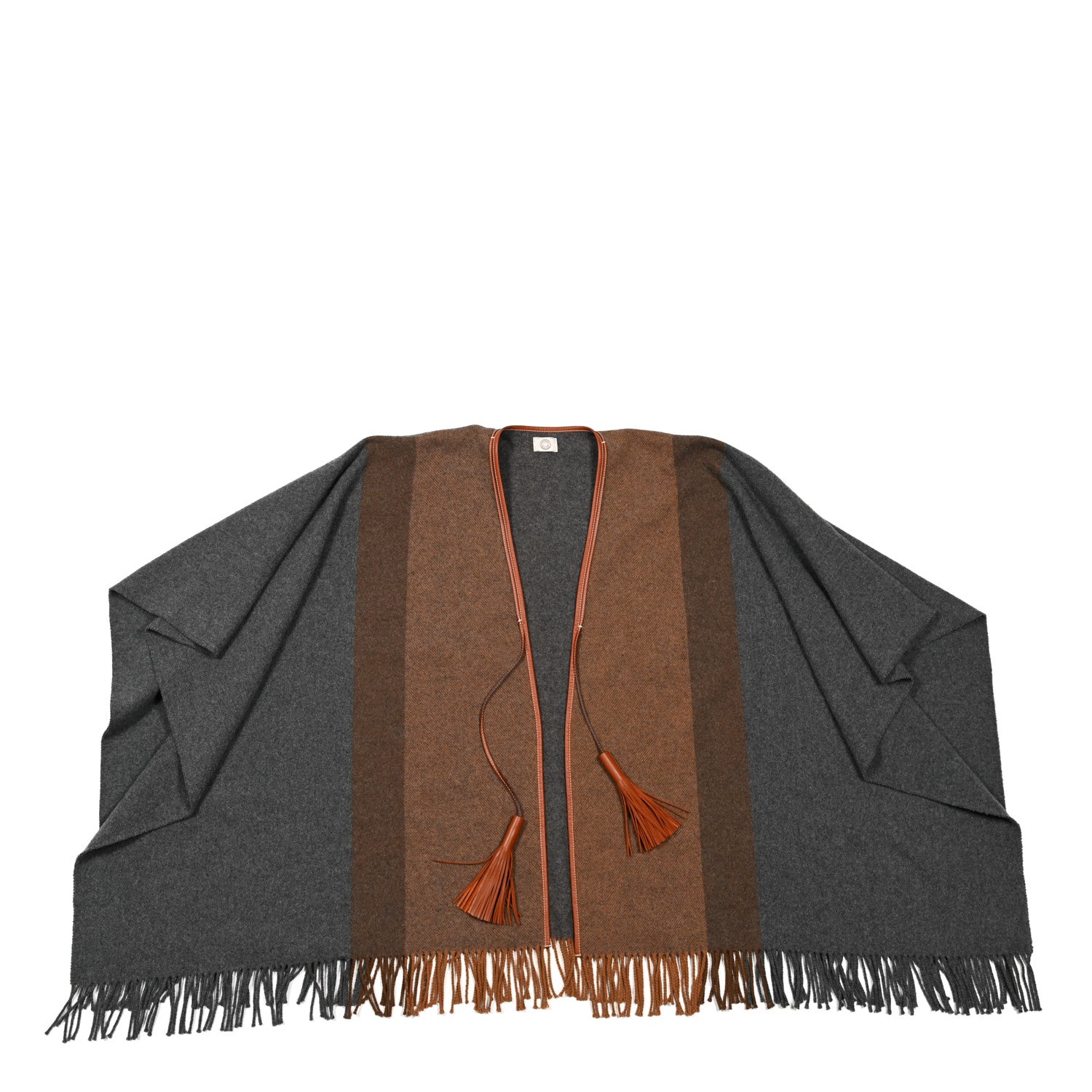 Hermes Wool Cashmere Bivouac Poncho Gold 2 of 7