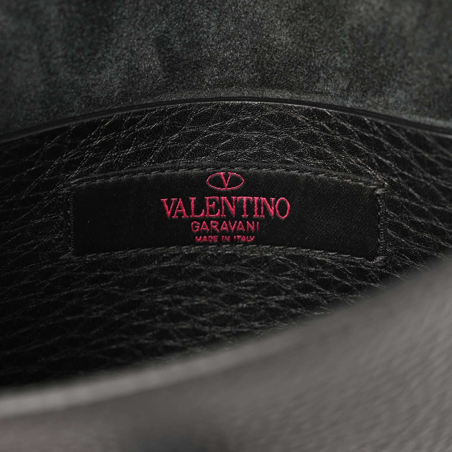Valentino Garavani Calfskin Small Guitar Strap Rockstud Rolling Shoulder Flap Bag Black 6 of 10