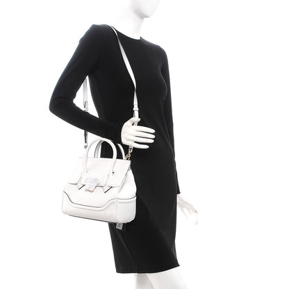Versace Calfskin Medium Palazzo Empire Bag White 4 of 8
