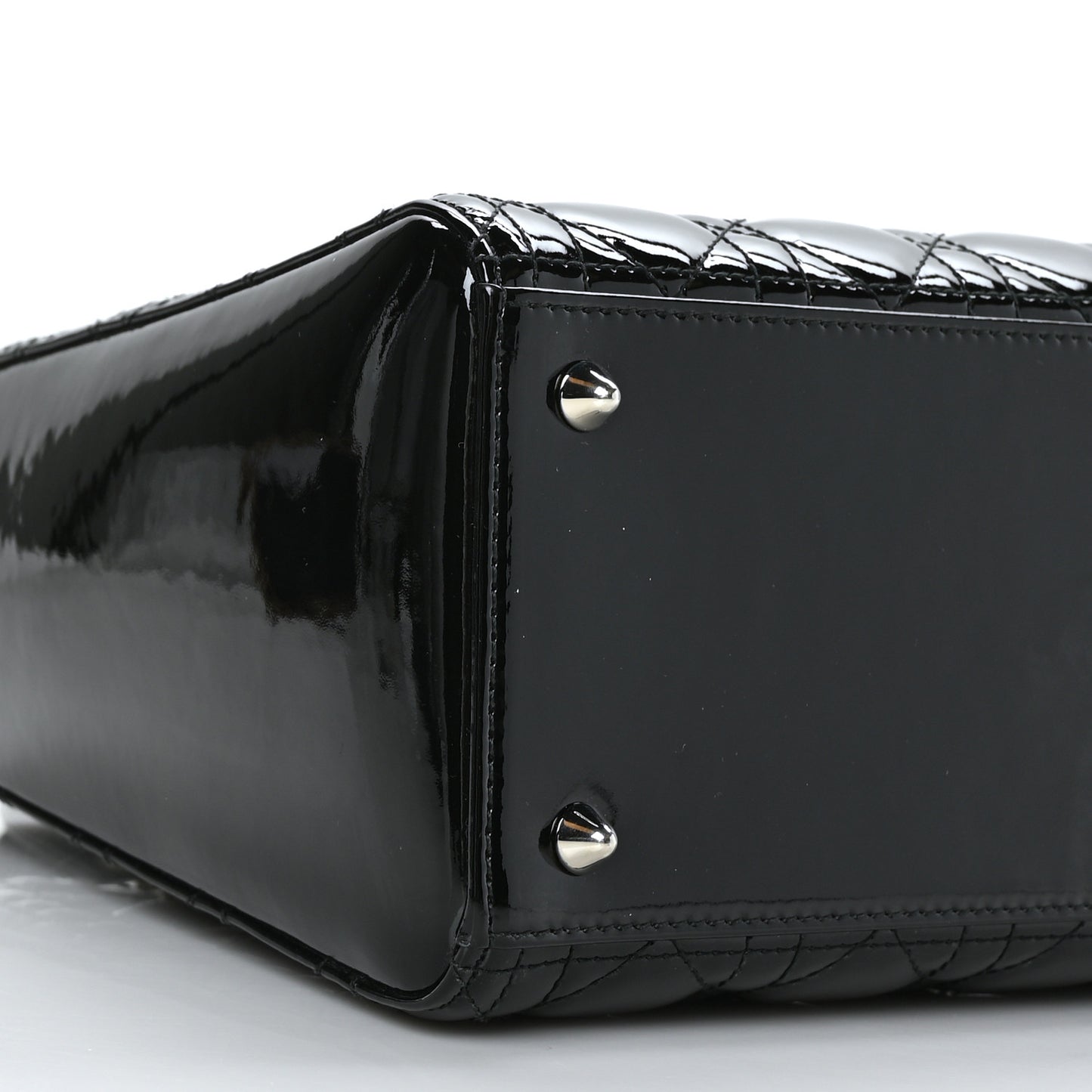 Patent Cannage Medium Lady Dior Black