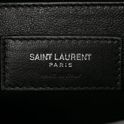 Saint Laurent Grain De Poudre Textured Mixed Matelasse Medium Triquilt Monogram Satchel Earth 6 of 11