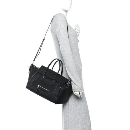 Celine Supple Shiny Lambskin Luggage Black 2 of 10