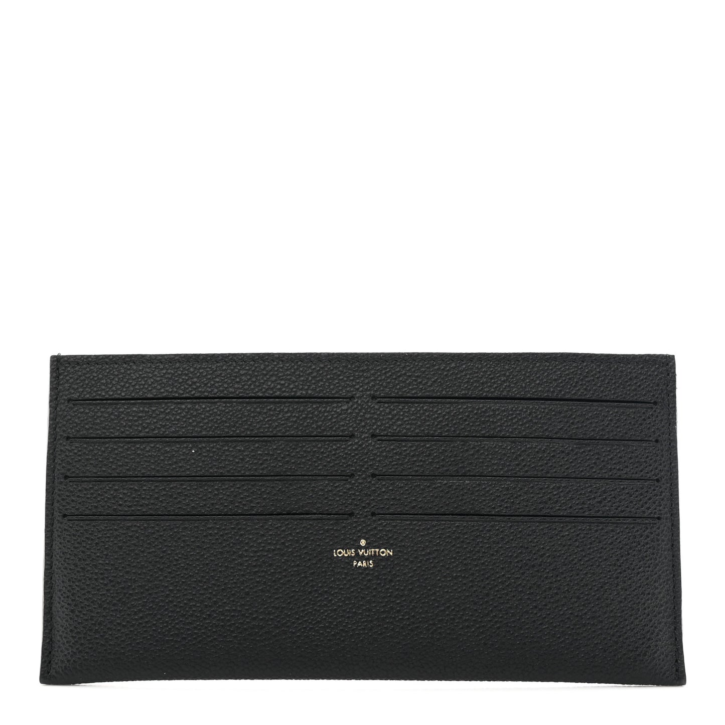Calfskin Felicie Chain Wallet Card Holder Insert Black