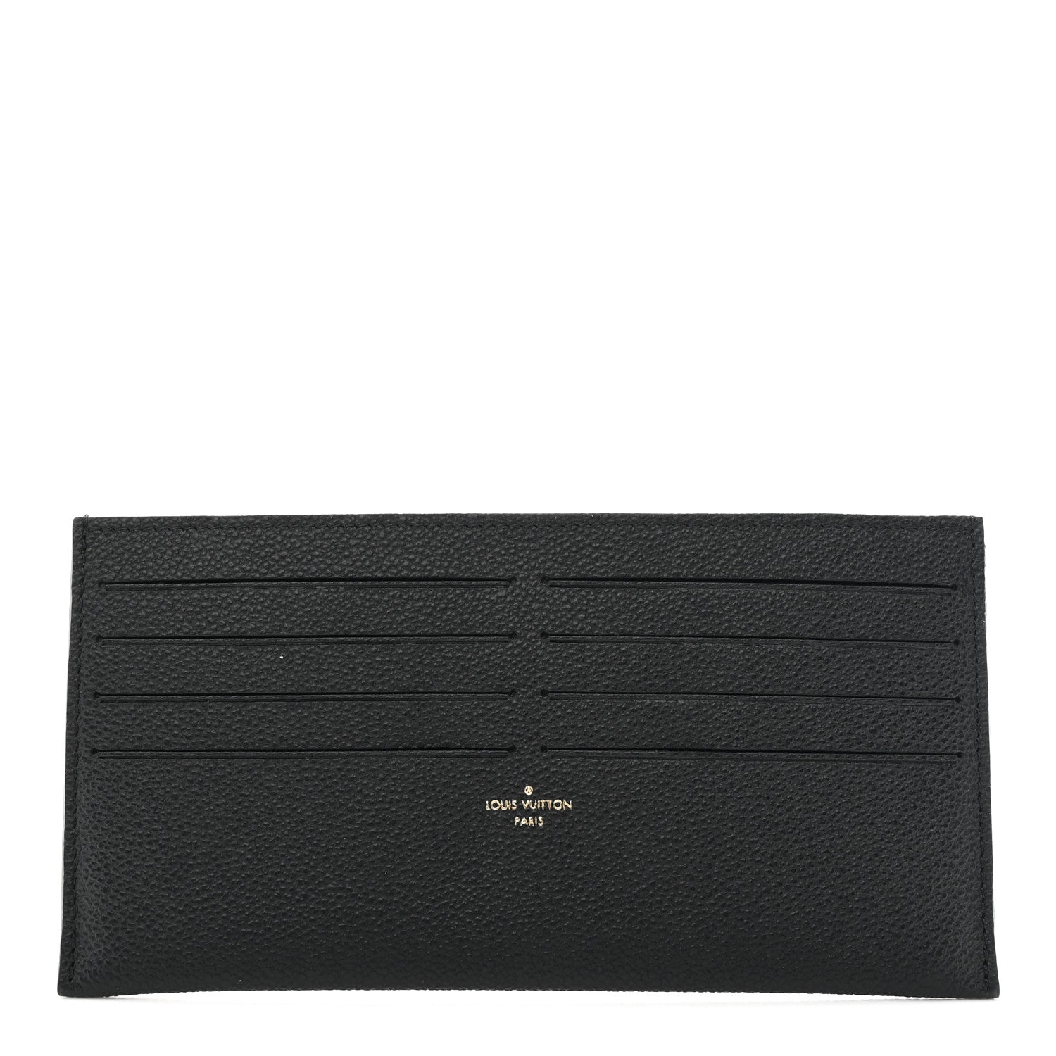 Louis Vuitton Calfskin Felicie Chain Wallet Card Holder Insert Black 1 of 6