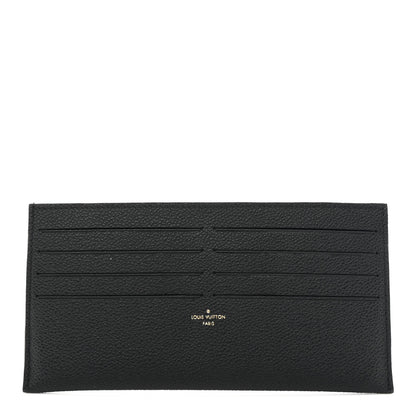 Louis Vuitton Calfskin Felicie Chain Wallet Card Holder Insert Black 1 of 6