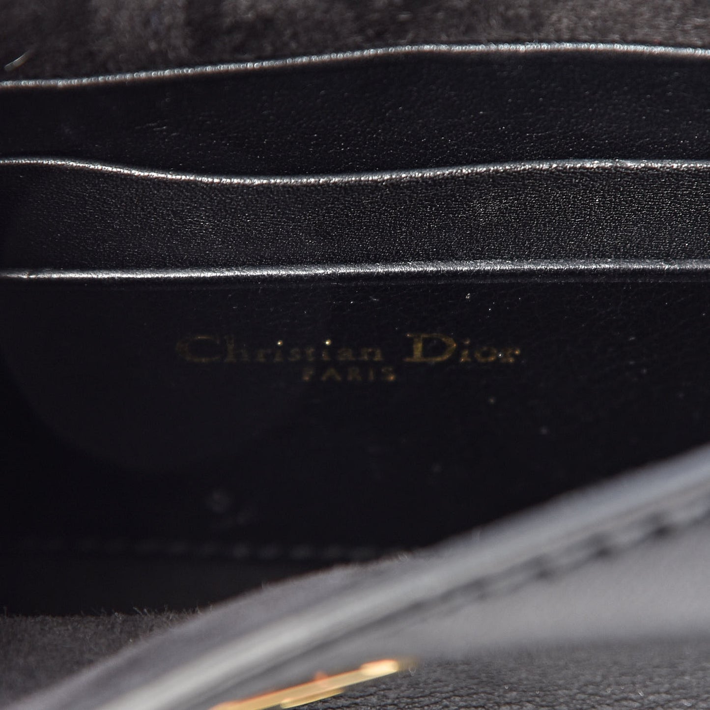 Calfskin Dio(r)evolution Clutch With Chain Black