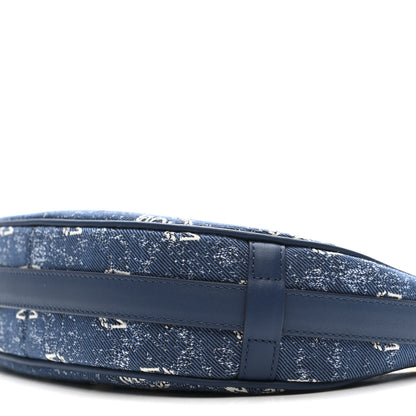 MCM Jacquard Small Aren Hobo Denim Blue 10 of 10