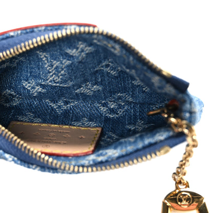 Louis Vuitton Monogram Denim Key Pouch Denim Blue 5 of 6