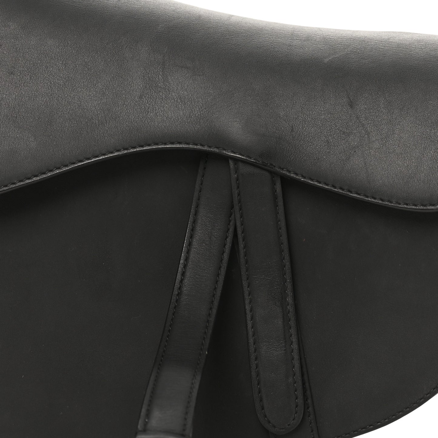 Ultra Matte Calfskin Saddle Bag Black