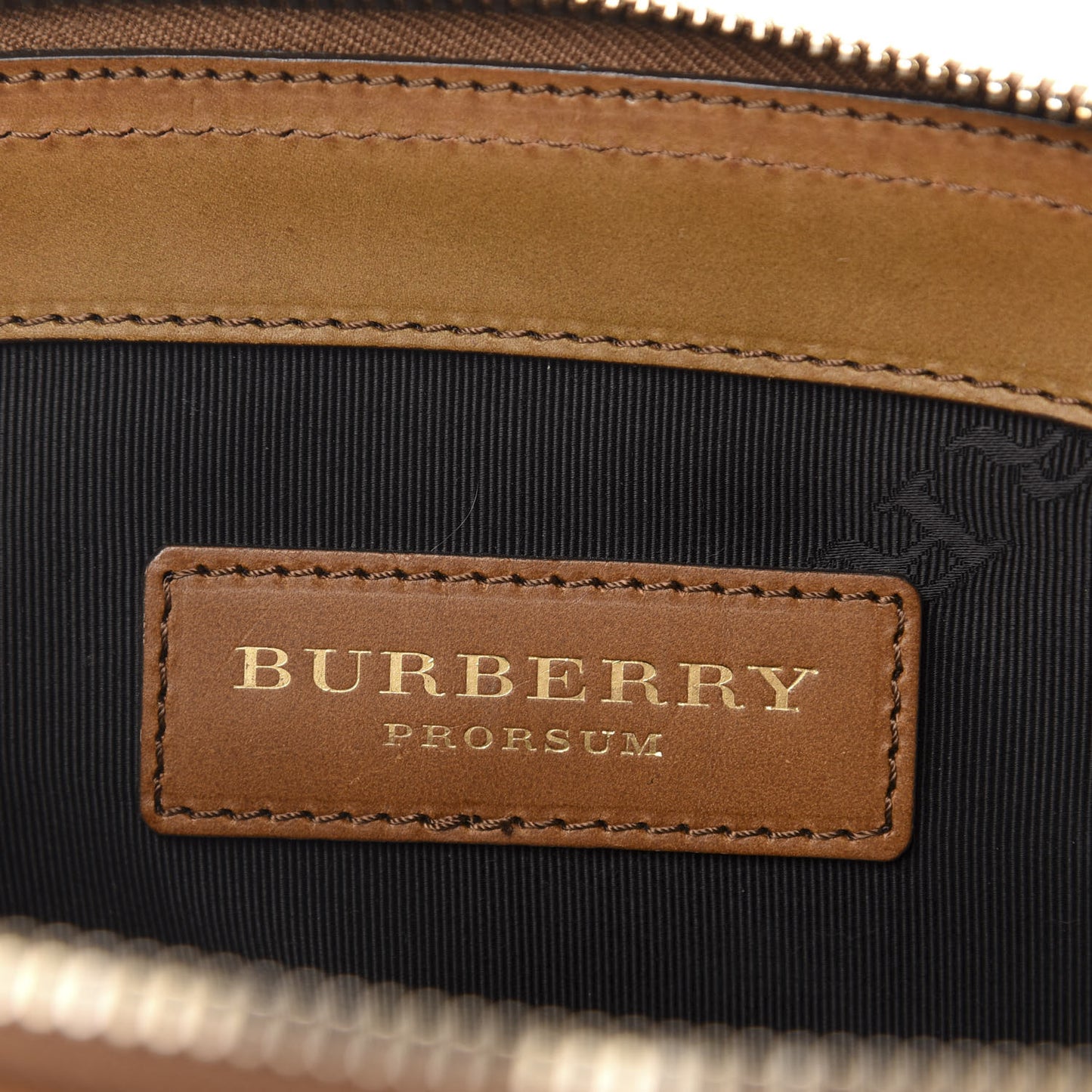 Canvas Mega Check Calfskin Medium Bloomsbury Saddle Brown