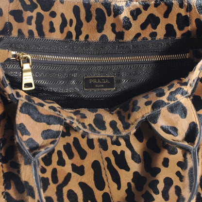 Prada Calf Hair Leopard Print Shopping Tote 7 of 9