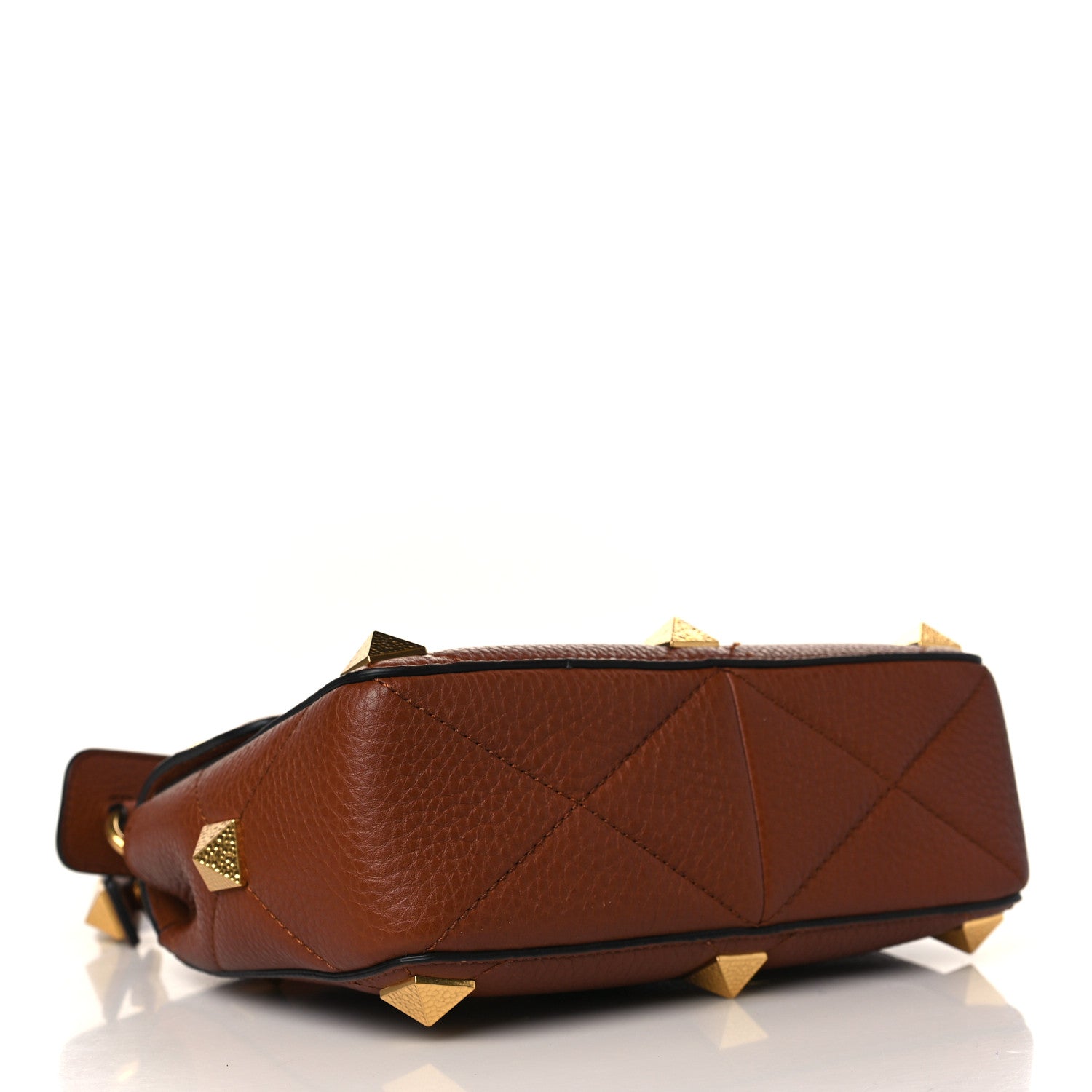 Valentino Garavani Grained Calfskin Medium Roman Stud Shoulder Bag Selleria 4 of 8