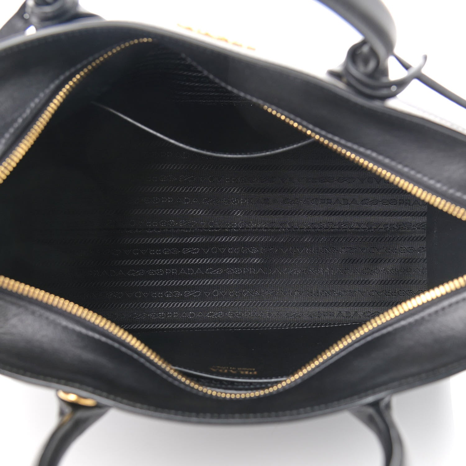 Prada Saffiano City Calfskin Medium Esplanade Tote Black 5 of 10