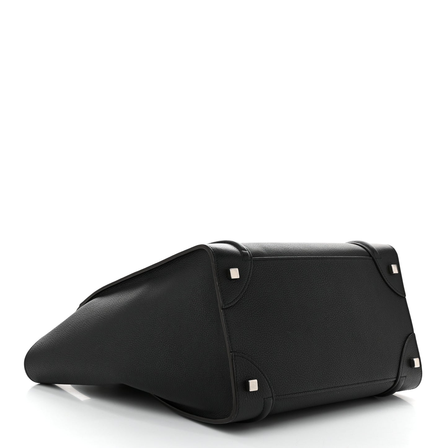 Drummed Calfskin Mini Luggage Black