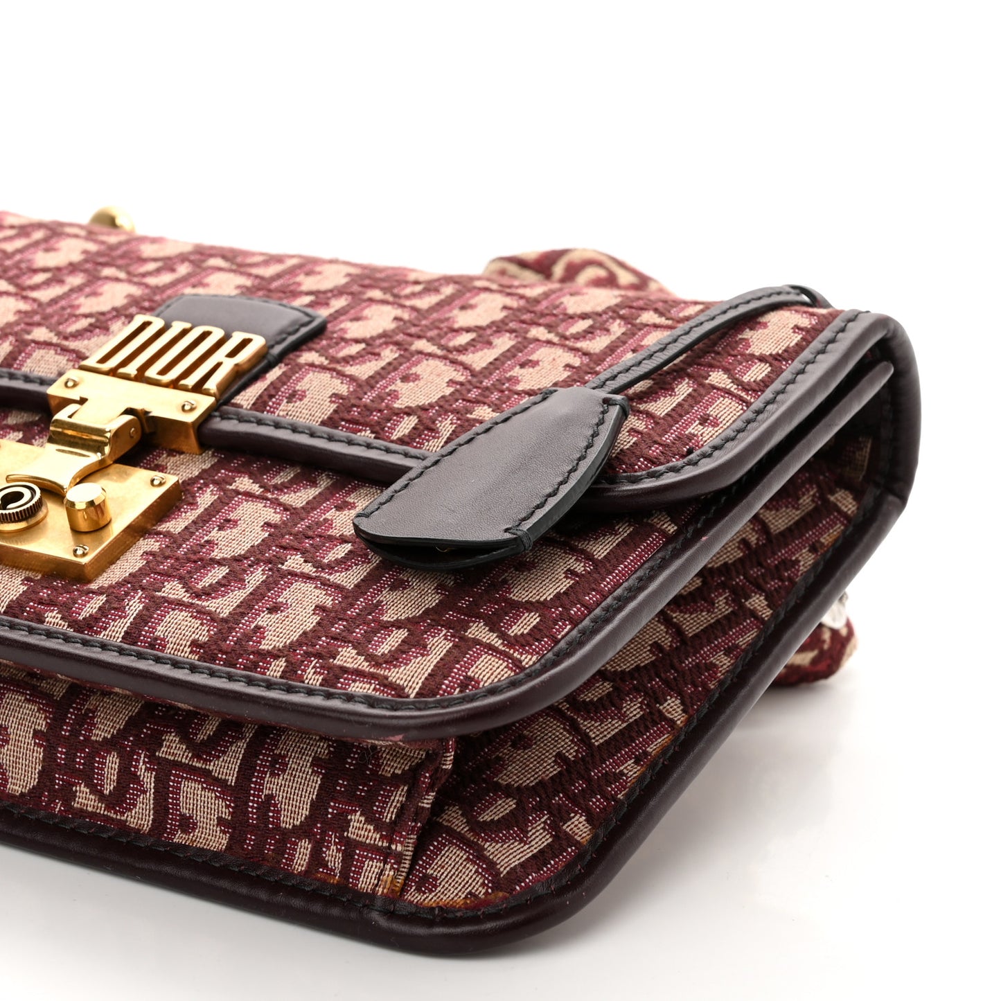 Oblique DiorAddict Flap Bag Burgundy
