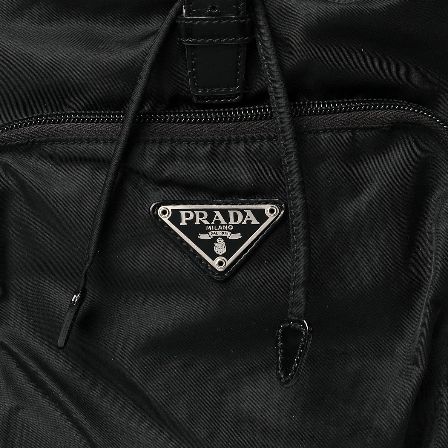Prada Nylon Vela Medium Cinch Backpack Black 8 of 11