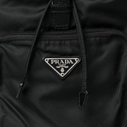 Prada Nylon Vela Medium Cinch Backpack Black 8 of 11