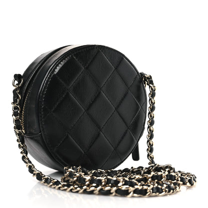 Chanel Calfskin Round Clutch With Chain Black 3 of 9