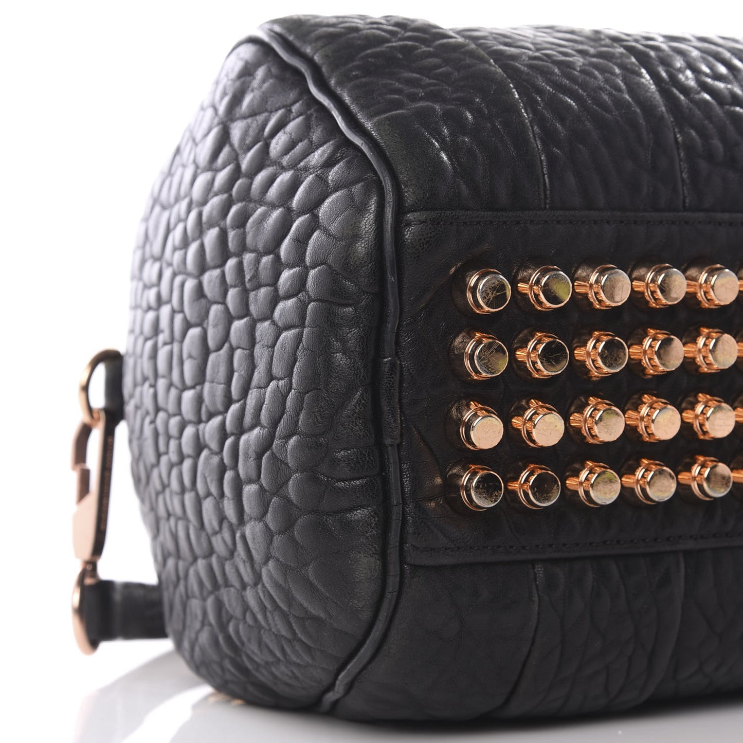 Pebbled Lambskin Rockie Black Rose Gold Hardware