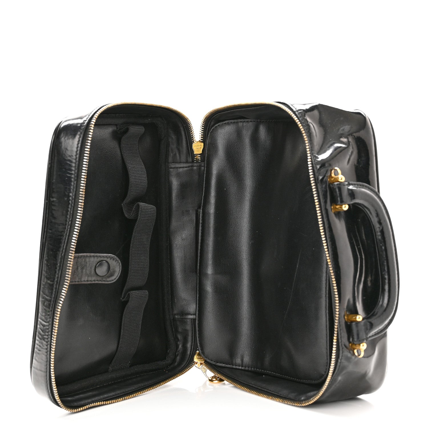 Chanel Patent CC Vanity Cosmetic Case Black 5 of 10