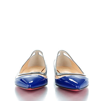 Christian Louboutin Patent Paulina Flats 37 Neptune Black 2 of 8