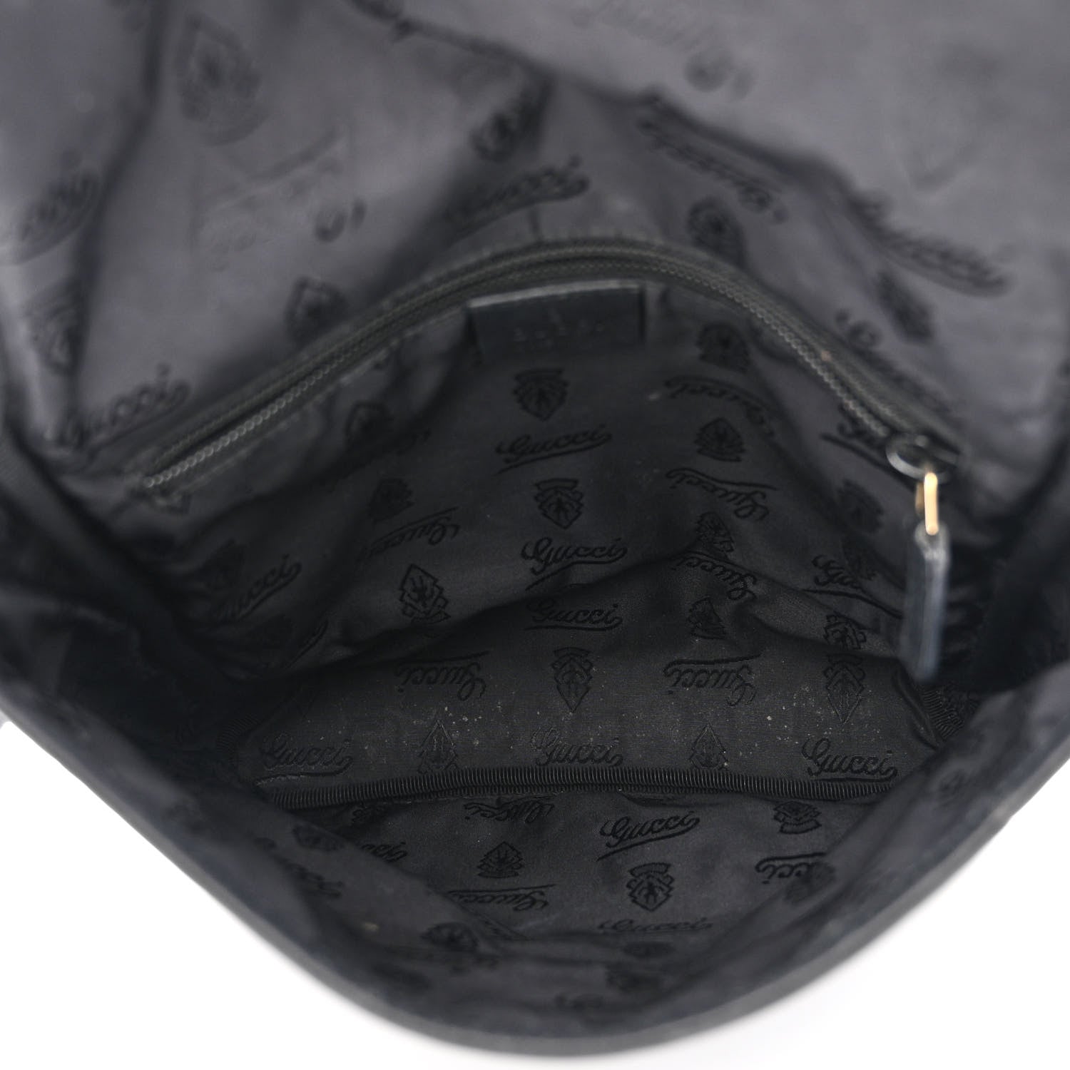 Gucci Guccissima Small Flap Messenger Bag Black 5 of 13