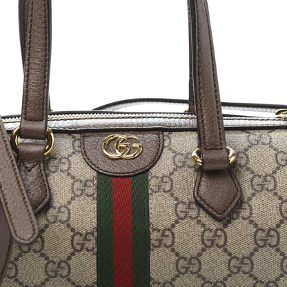Gucci GG Supreme Monogram Web Small Ophidia Boston Bag Beige New Acero 12 of 13