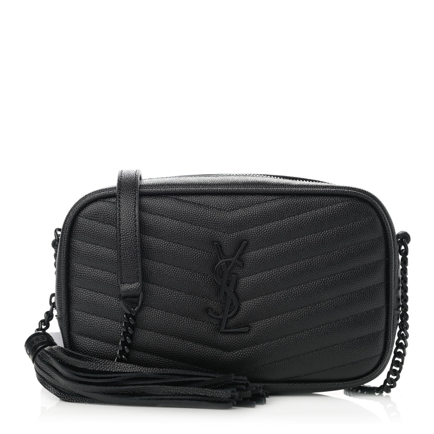 Grain De Poudre Matelasse Monogram Mini Lou Camera Bag Black