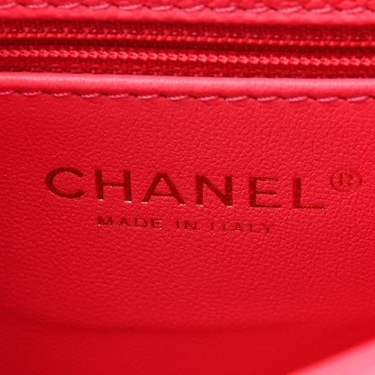 Chanel Caviar Quilted Sweetheart Mini Flap Dark Pink 6 of 10