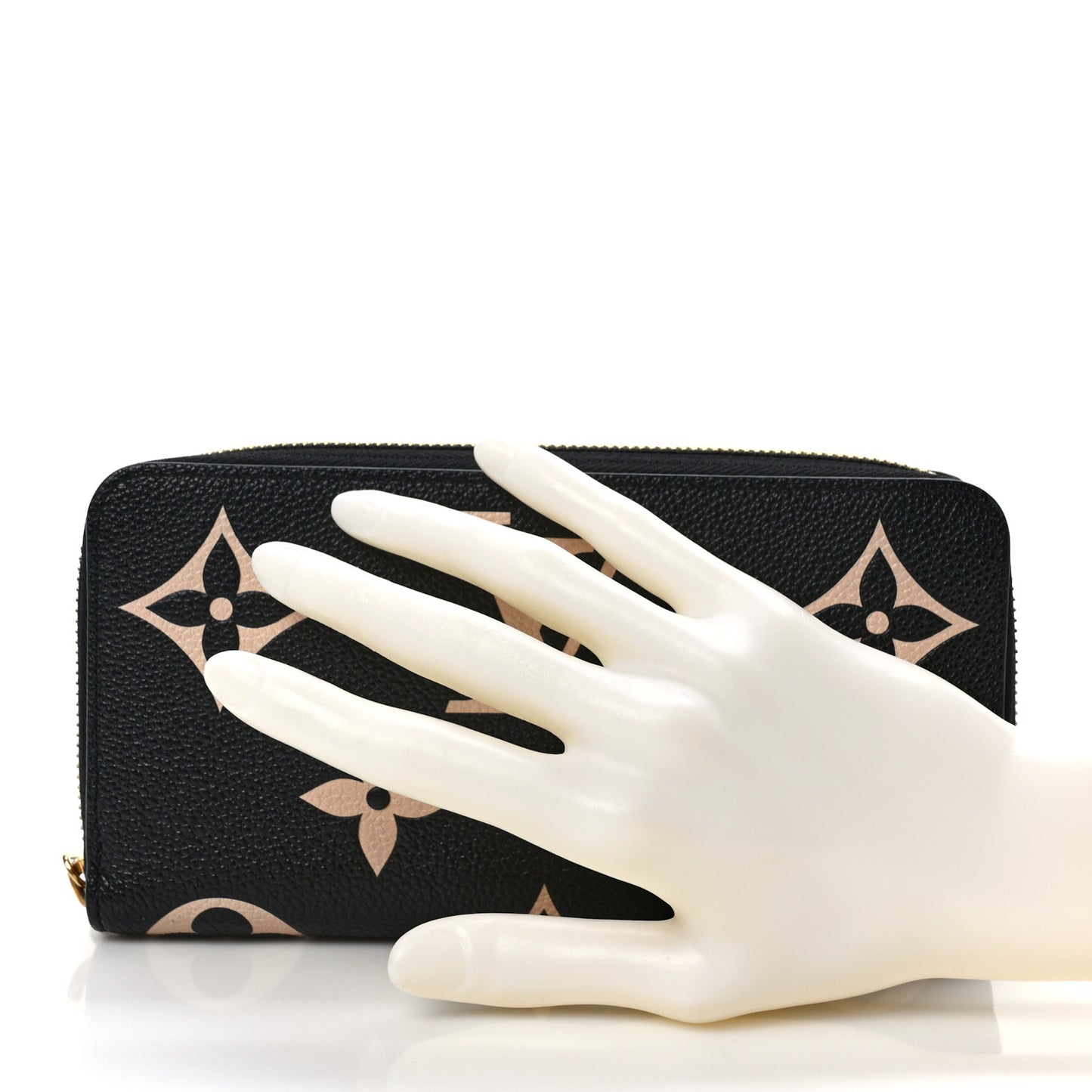 Empreinte Monogram Giant Zippy Wallet Black Beige