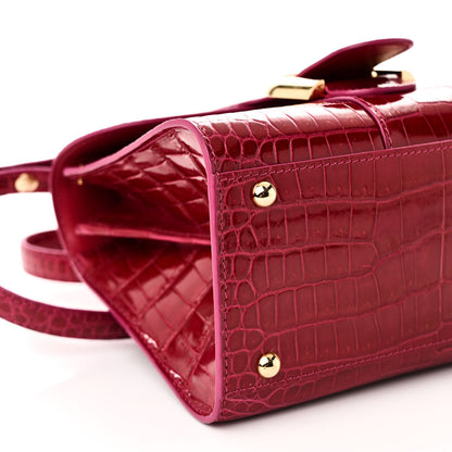 Delvaux Crocodile Mini Brillant Satchel Pink 8 of 9