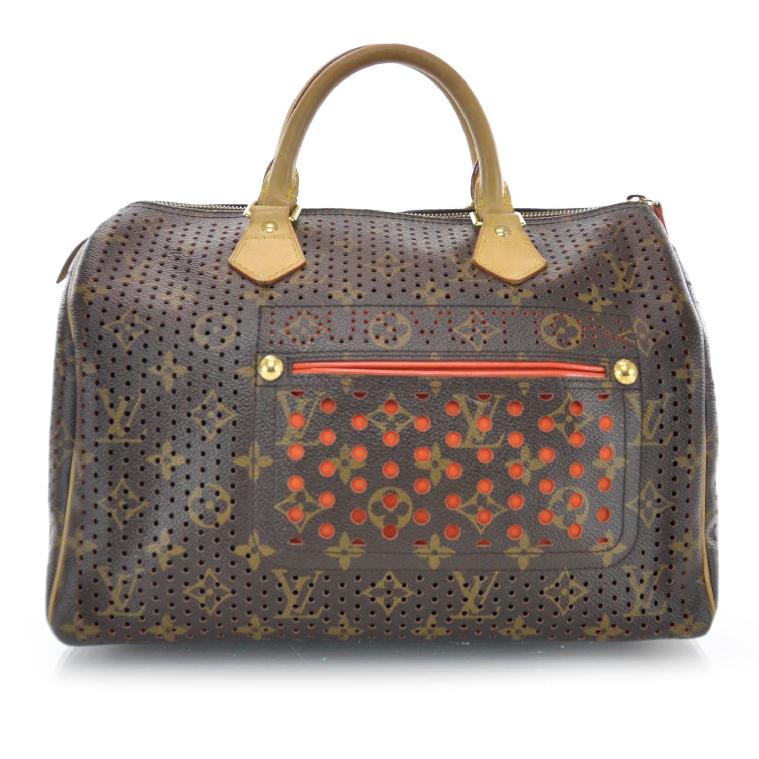 Louis Vuitton Monogram Perforated Speedy 30 Orange 1 of 6
