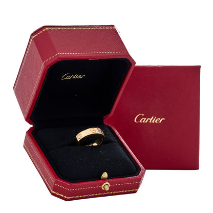 Cartier 18K Yellow Gold 3 Diamond 5.5mm LOVE Ring 58 8.25 4 of 4