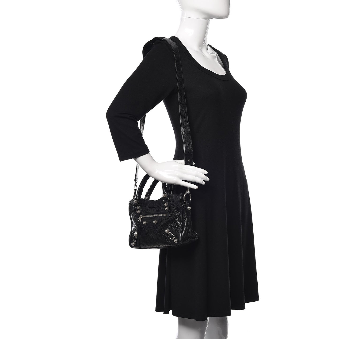 Agneau Giant 12 Silver Hardware Mini City Black
