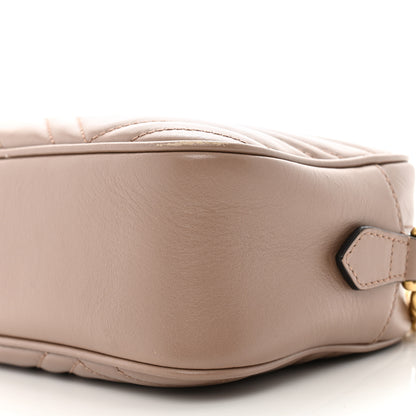 Gucci Calfskin Matelasse Small GG Marmont Chain Shoulder Bag Porcelain Rose 10 of 13