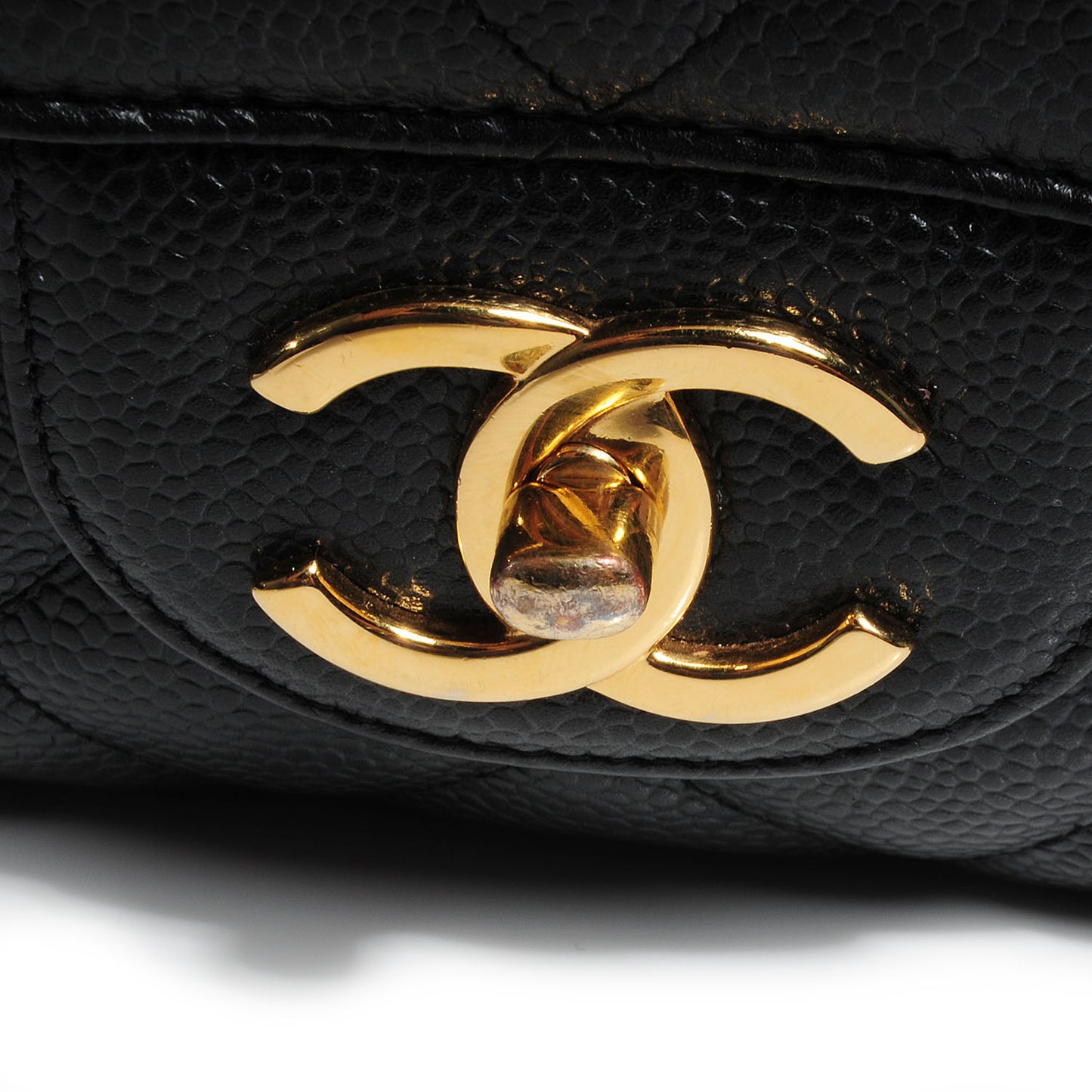 Caviar Quilted Maxi Double Flap Black