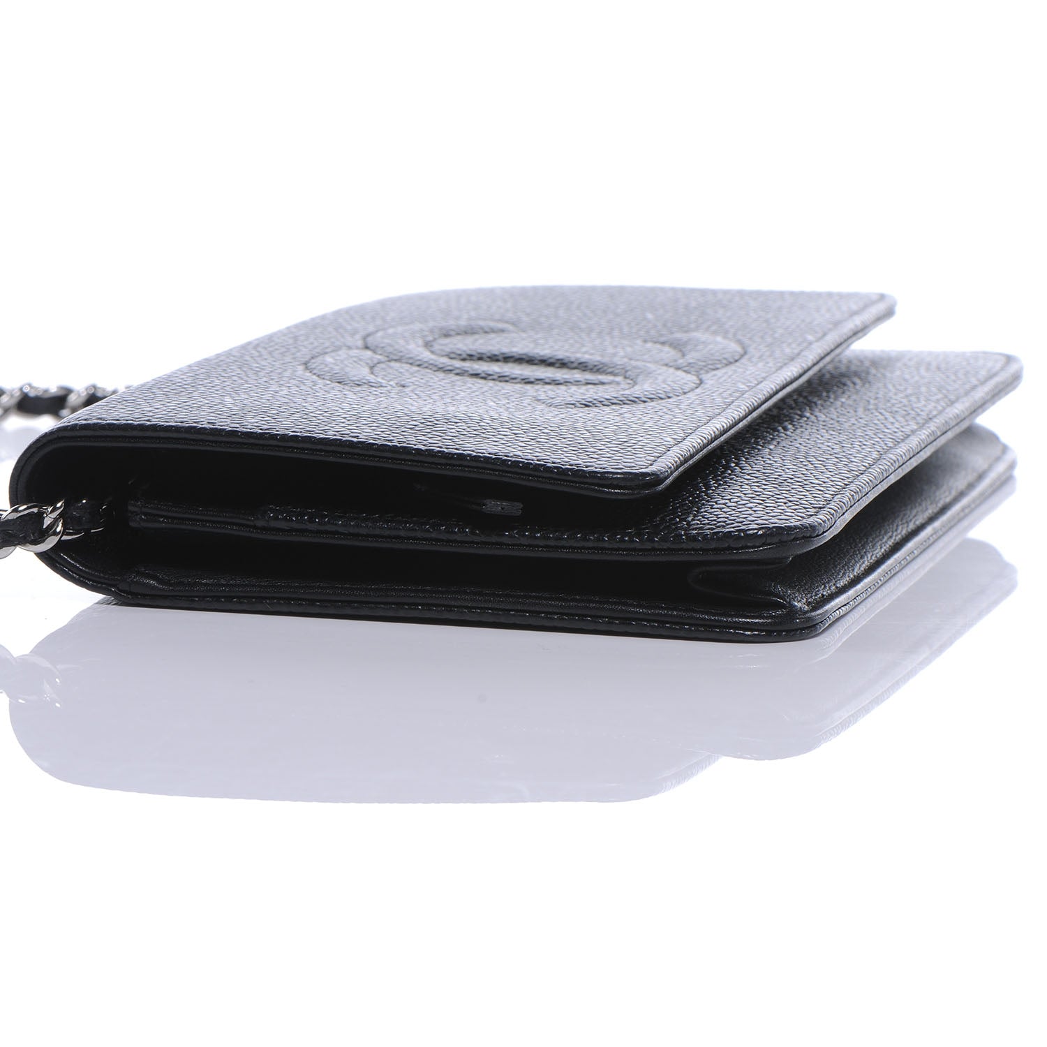Chanel Caviar CC Wallet on Chain Black 4 of 7
