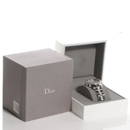 Christian Dior Stainless Steel Diamond Christal Chronograph Watch White 6 of 6