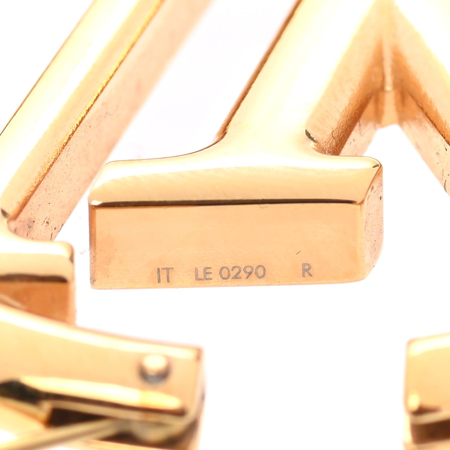 Louis Vuitton Metal Louise Hoop Earrings Gold 5 of 6