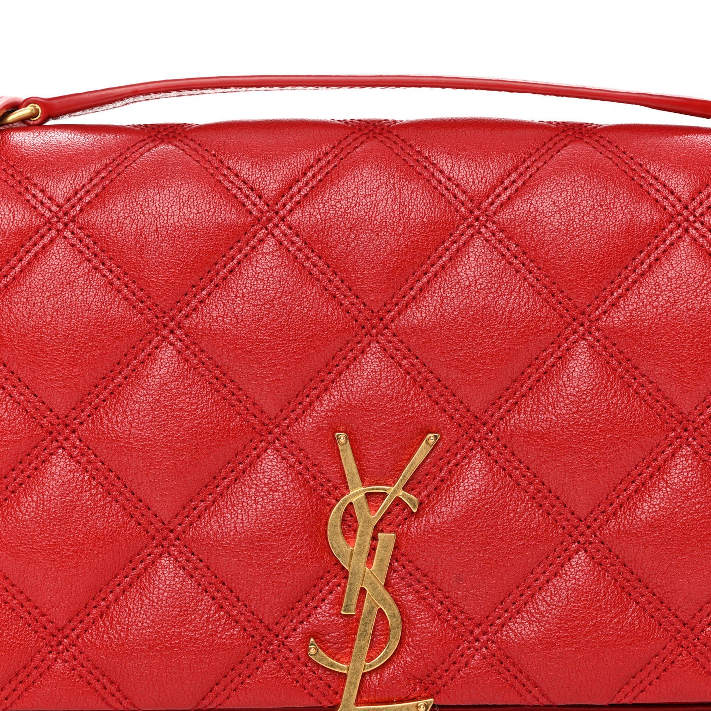 Lambskin Diamond Quilted Becky Chain Wallet Rouge Eros