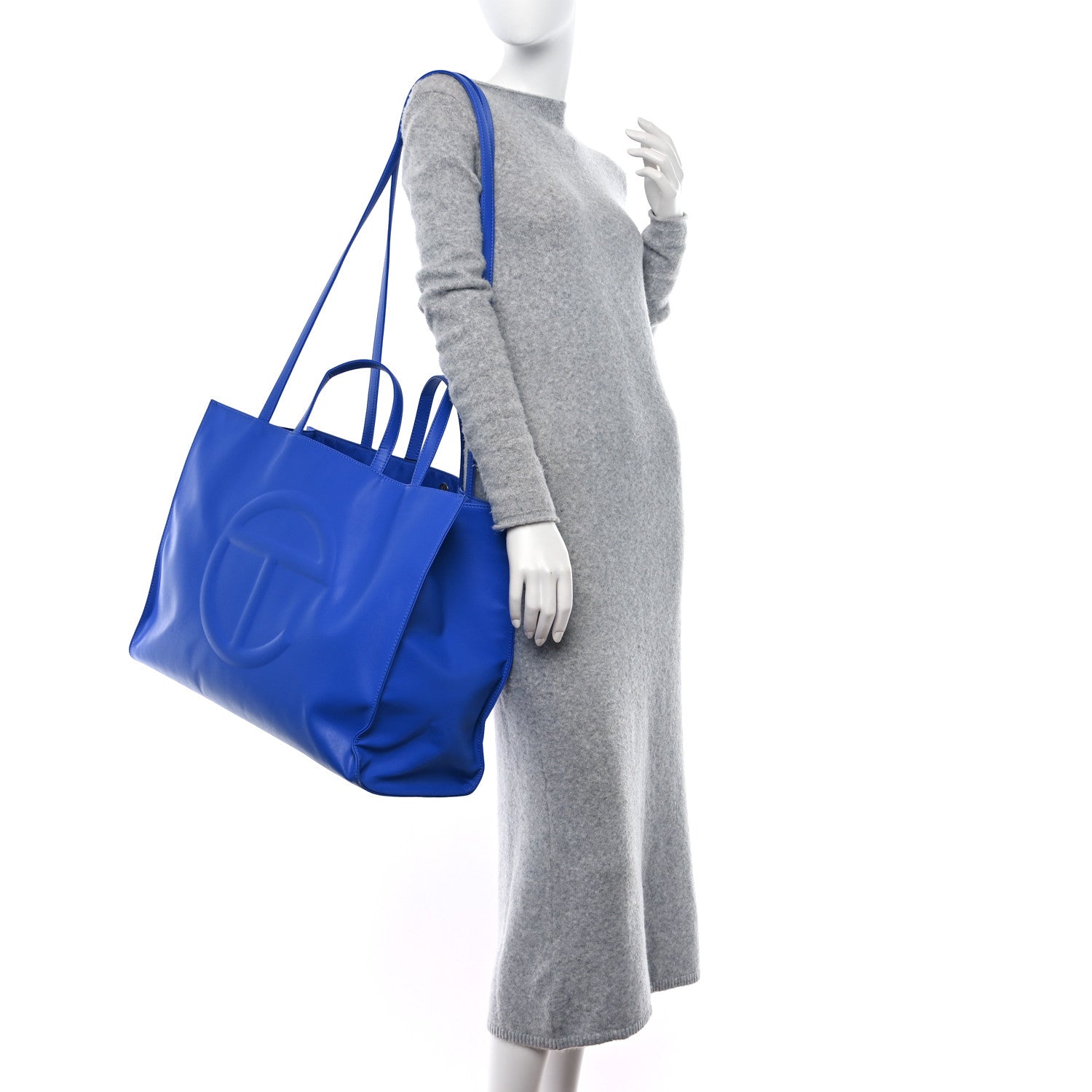 Telfar Vegan Leather Large Shopping Bag Painters Tape 2 of 11